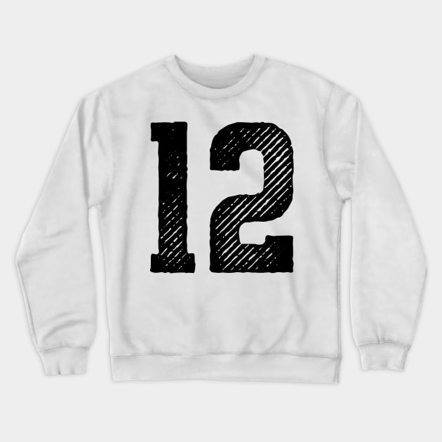 Rough Number 12 Crewneck Sweatshirt by colorsplash